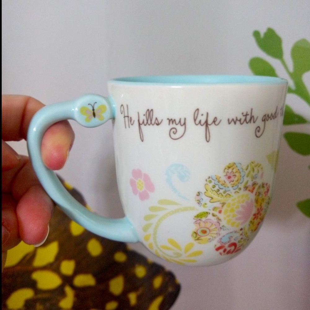 🛒Dayspring~Tea Cup~Inspirational He Fills My Life With Good Things Coffee